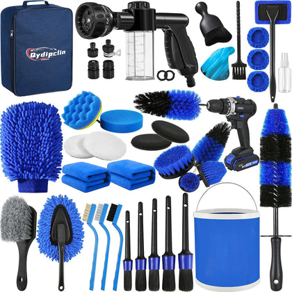 42Pcs Car Detailing Kit, Car Detailing Brush Set, Car Wash Cleaning Kit, Car Detailing Brushes, Professional Car Care