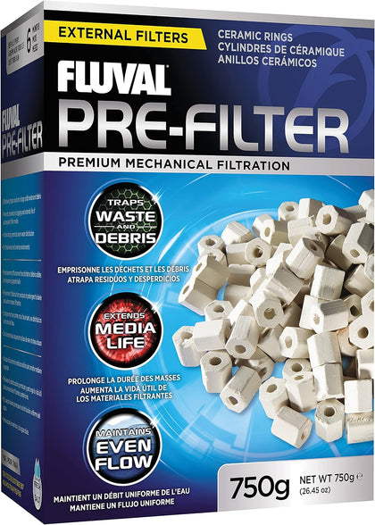 Pre-Filter Media, Mechanical Filter Media for Aquariums, Ceramic Rings, 26.45 oz., A1470