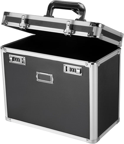 File Organizer Storage Box, Portable Locking Storage Totes - Storage Box with Dual Combination Locks for Filing