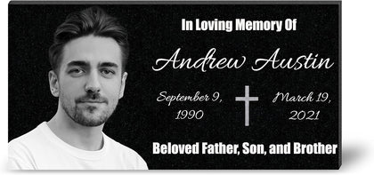 Memorial Plaques for Outdoors Personalized Tiny Headstone Small Grave Stone, Little Tombstones, Memory Plaques for