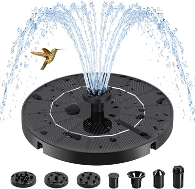 Solar Fountain, Upgraded Bird Bath for Outside Garden Patio Pond