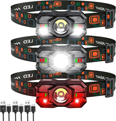 Rechargeable Headlamp Flashlight, 2000 Lumen Super Bright Head Lamp Camping