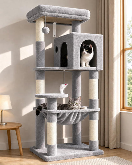 Cat Tree Tower with Scratching Post for Indoor Cats, F53