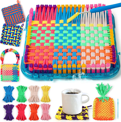 Weaving Loom Kit Toys, DIY Arts and Crafts for Kids and Adults, Ideal Gifts for Girls Ages 5 6 7 8-12 13, Easy