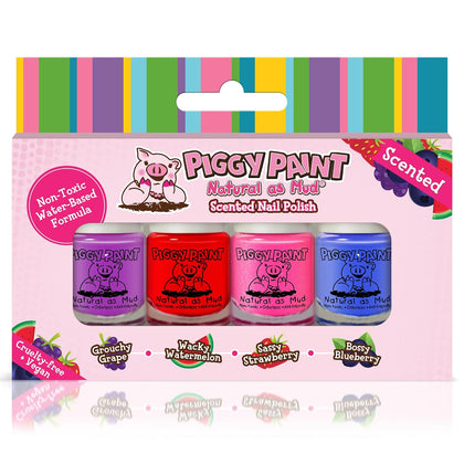 Nail Polish, Non-Toxic, Natural, Vegan - Scented (4 Color Set)