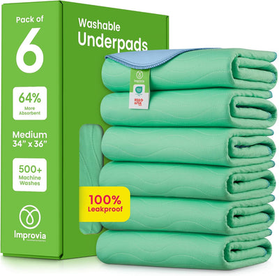 Washable Underpads, Heavy Absorbency Reusable Incontinence Pads