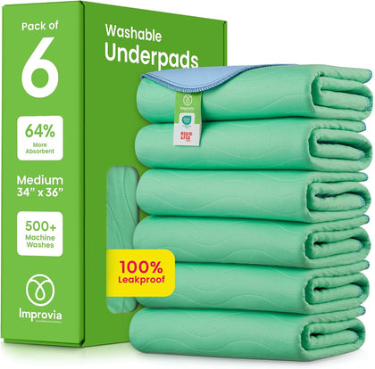 Washable Underpads, Heavy Absorbency Reusable Incontinence Pads