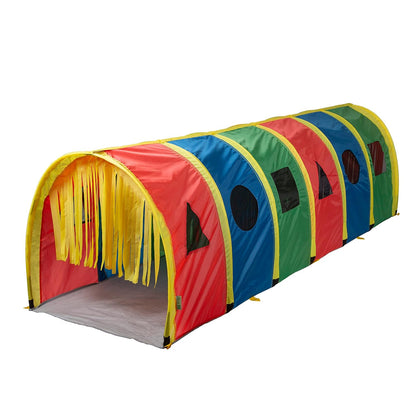 95200 Kids Super Sensory 9-Foot D Style Institutional Crawl Play Tunnel, 9' x 30" x 30", Multicolored