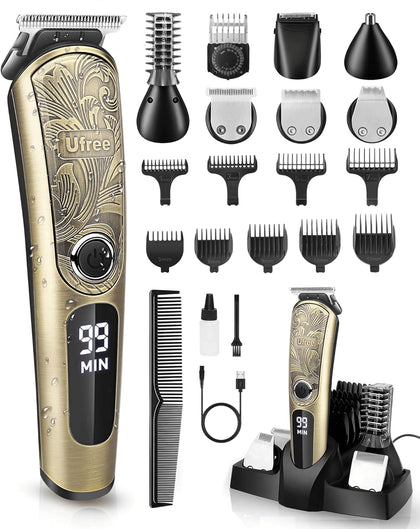 Gifts for Men, Beard Trimmer with Charging Stand, IPX7 Waterproof Electric Razor Shavers for Men, Clippers for Hair