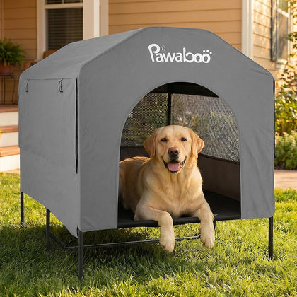 47" XL Dog House Outdoor Weatherproof, with Breathable Mesh Windows