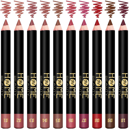 Matte Lip Crayon Set, 10PCS Lip Liner High Pigment Long Lasting Lipstick Pencil (SET A, 10 Count (Pack of 1))