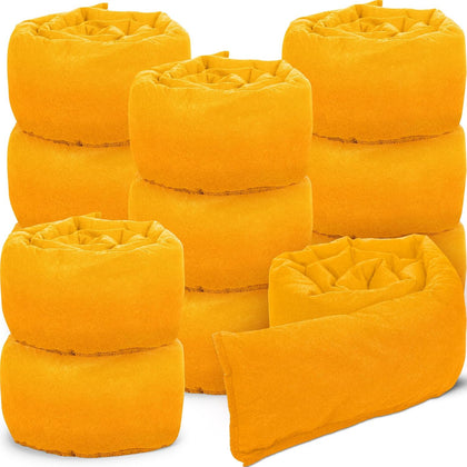 12 Pcs Water Barrier 5 ft x 6.5 Inch Flood Barriers for Home Reusable Absorbent Flooding Prevention Barriers Sandless