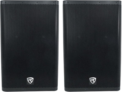 DX15 15" Active Powered Speaker with 2-Channel Mixer, 2-Pack | 2000W Peak/500W RMS, 1000W Program, XLR/1/4" Mic and