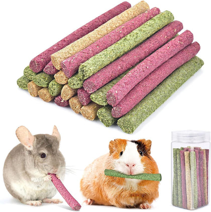 Timothy Hay Sticks,Rabbit Chew Toys for Teeth Natural Molar Sticks Rabbits Treats for Bunnies, Chinchilla Guinea