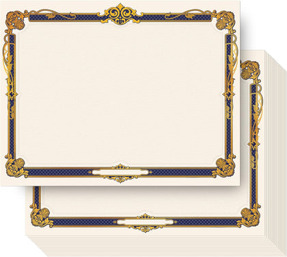 Award Certificate Paper, Gold Foil Blank Certificate Paper sheets 8.5 x 11 for Printing, Laser and Inkjet Printer