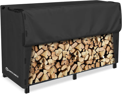 8ft Waterproof Firewood Rack Cover | Wood Pile Cover, Heavy Duty, All Weather Protection, Fits for Outdoor Log Racks