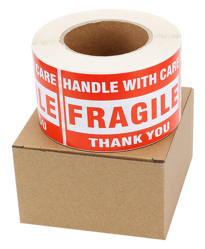 8 Rolls 3'' x 5'' Fragile - Handle with Care - Thank You Shipping Labels Stickers (500 Labels/Roll)