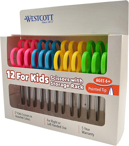 Right & Left-Handed Scissors For Kids - Back to School Essentials, Classroom Must Haves, Art Supplies - 5-Inch