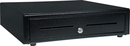 CD4-1616 5 Bill / 5 Coin Choice Series Cash Drawer with 2 Media Slots and Included Cable (16" x 16") - Black