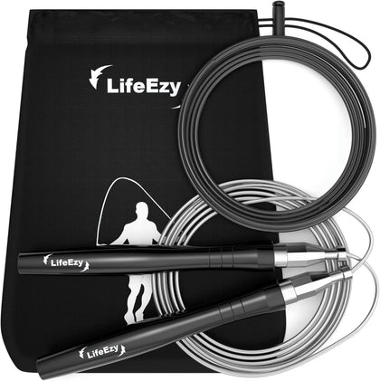 Jump Rope, High Speed Weighted Jump Rope - Premium Quality Tangle-Free - Self-Locking Screw-Free Design - Jump Ropes