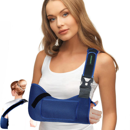 Arm Sling Shoulder Immobilizer,Breathable Rotator Cuff Support(M)