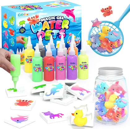 Magic Water Elf Toy Craft Kits for Kids, DIY Your Own Aqua Fairy Water Pets & Squishy Maker Toys with 10 Magic Gels