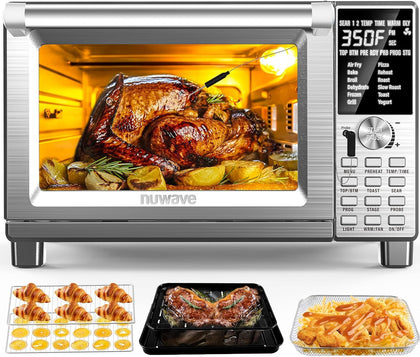 Bravo Air Fryer Toaster Smart Oven, 12-in-1 Countertop Convection | 30-QT XL Capacity, 50°-500°F Temperature