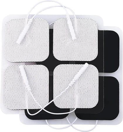TENS Unit Electrode Pads, 40PCS 2"x2" for EMS Muscle Stimulator Electrotherapy, Self-Adhesive Replacement, Reusable