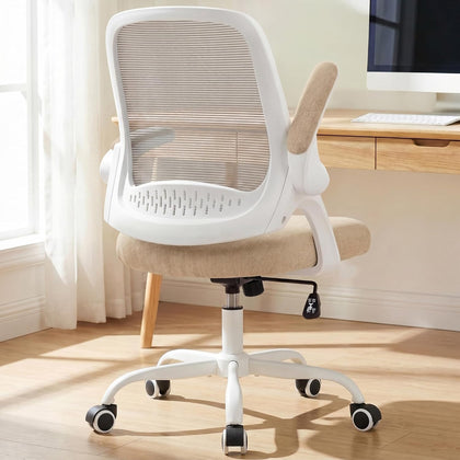 Office Chair Computer Desk Chair Ergonomic Gaming Comfy Mesh with Flip-up Arms Lumbar Support Adjustable Height