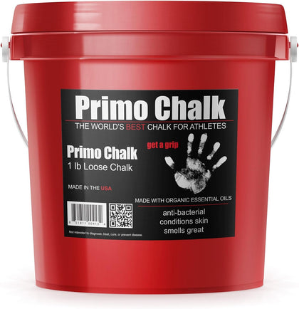 Resealable Bucket: Loose Chalk for Weightlifting, Rock Climbing, & Gymnastics, Made in The USA, Chalk Ball Refill for