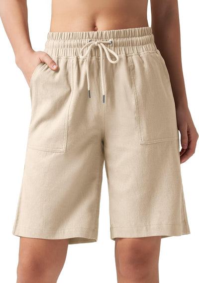 Women's Linen Shorts with Pockets