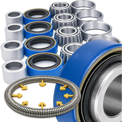 2-Kits 1-633585 110-8837 w/Spring Loaded Seal Upgrade Wheel Bearing Rebuild