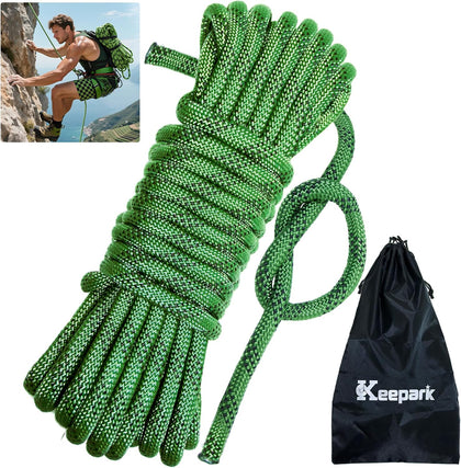 Rock Climbing Rope Static Ropes- 10.5mm 12.7mm Dia, 32FT 150FT 200FT 3825lbs-9000lbs Arborist Tree Rope Heavy Duty