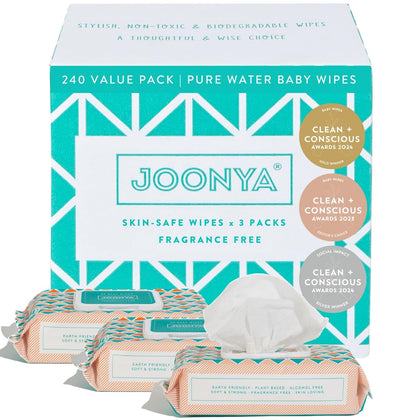 Unscented Baby Wipes — Plant-Based, Fragrance-Free Bulk Diaper Wipes | Hypoallergenic, Non-Toxic & Biodegradable Wet
