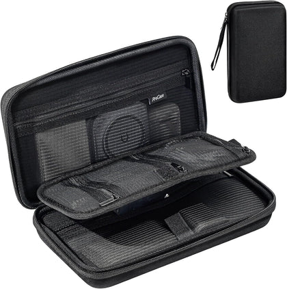 Large Hard Travel Electronic Organizer Case for MacBook Power Adapter Chargers Cables Tech Organizer Hard Drive USB