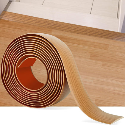 5Ft Floor Transition Strip Self Adhesive Vinyl Cover Floor Strip Flat Divider Transition Strip Wood Grain Design for