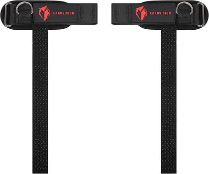 EKKO Weight Lifting Straps With Cuffed D Ring, Wrist Support for Men, Heavy Duty Thick Comfortable Lifting Straps
