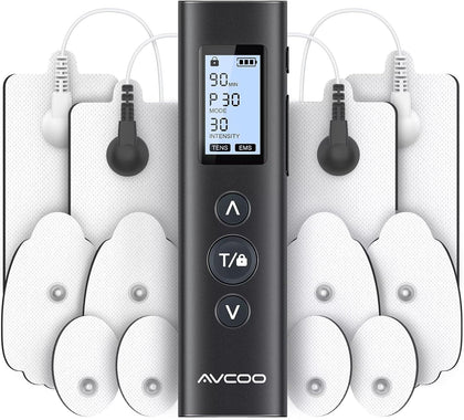 30 Modes TENS EMS Unit Muscle Stimulator for Pain Relief, 12 Pcs Pads