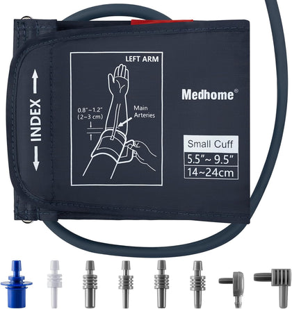 Small Blood Pressure Cuff Upper Arm 5.5"-9.5"(14-24cm) S Replacement BP Cuff for Small Arms Adult Cuff with 8