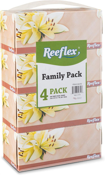 Facial Tissues, 2-Ply Soft Facial Tissue - 4 Boxes