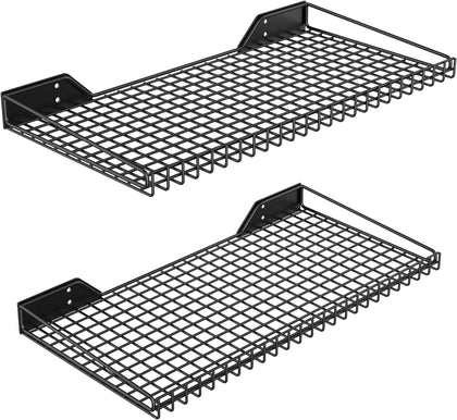 Wall Mounted Storage Shelf for Garage, 2 Pack Metal Shelf Rack, Heavy-Duty Wall Organizer Shelves Suitable for Shop