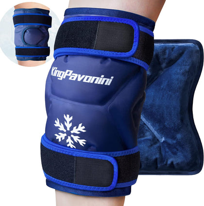 XXL Knee Ice Pack Wrap Around Entire Knee, 1 Pack, Blue