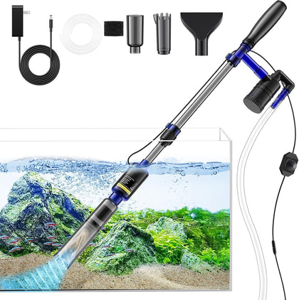 Fish Tank Cleaner - Aquarium Gravel Cleaner, 530GPH/32W Electric Fish Tank Cleaning Tools, Adjustable Water Flow