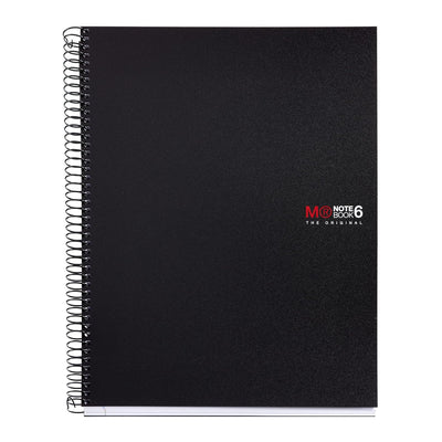 Miquelrius 8.25 x 11.75 A4 Wirebound Notebook, 6-Subject, Graph Paper, Black (2824)