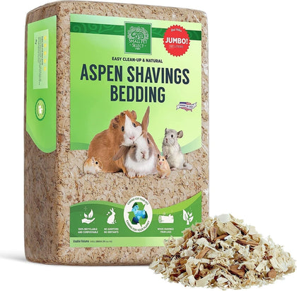 Premium Natural Aspen Bedding, Animal Bedding for Small Indoor and Outdoor Pets, Made in the USA, Jumbo Size 141 L