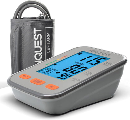 KBP-2704A Automatic Upper Arm Digital Blood Pressure Monitor | Large Cuff (8.5–16.5 in), Backlit Display, Irregular