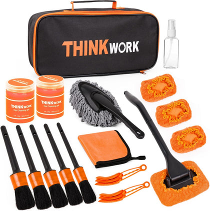 Windshield Cleaner Tool, Car Detailing Kit Interior, Car Cleaning Kit Interior and Exterior Detail Brush, Auto
