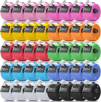 Kingdder 40 Pcs Handheld Tally Counter 4 Digit Number for Coaching
