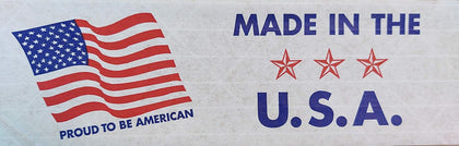 Printed Made in the U.S.A. Reinforced White Kraft Gummed Tape 3" x 375' Case of 8 Rolls