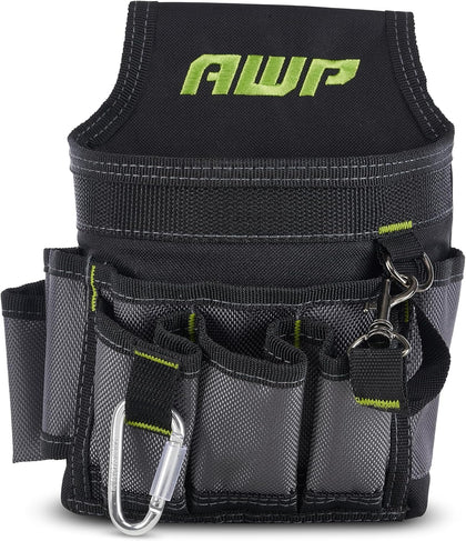 Ballistic Nylon Mini Tool Pouch Multi-Pocket Organizer for Electricians, Professional Tool Box for Efficient